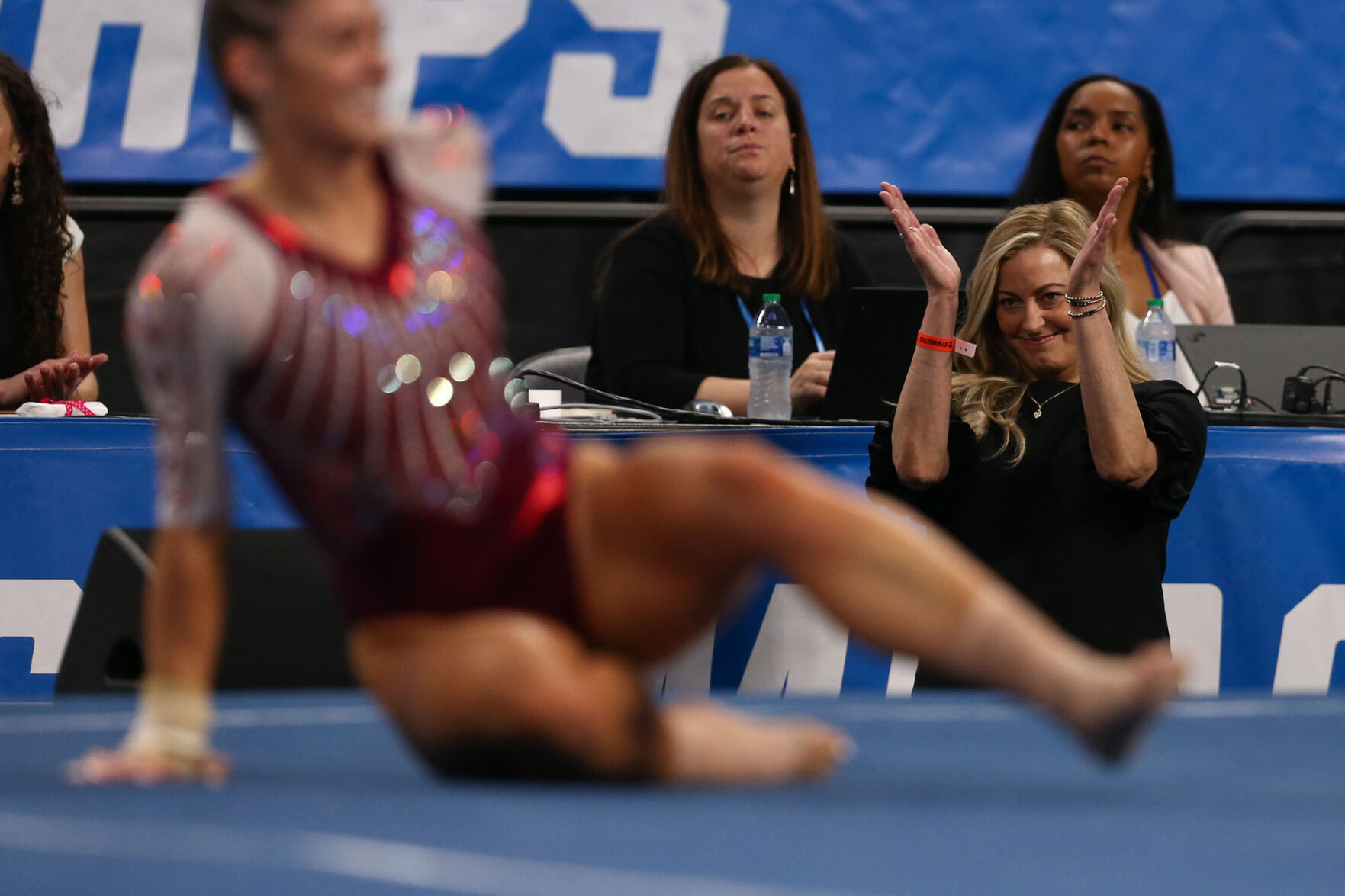Head women's gymnastics coach K.J. Kindler
